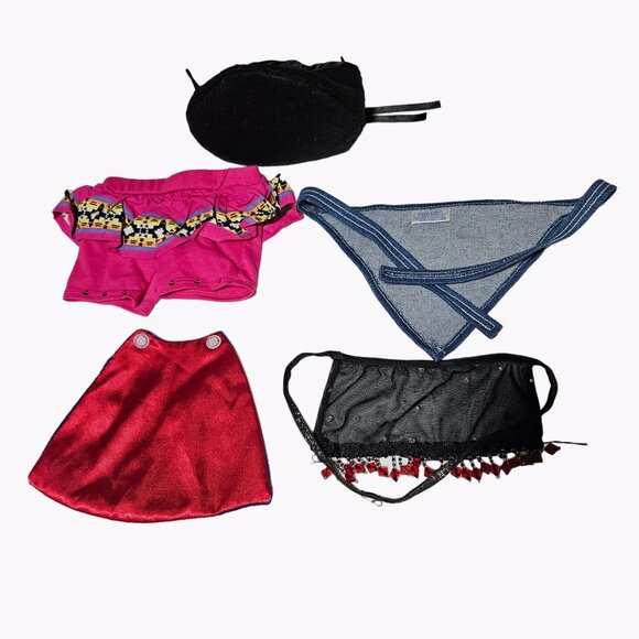 Build a Bear Clothes Lot Shorts Bandana Cape More Clothing for Plush Animals - Picture 2 of 3
